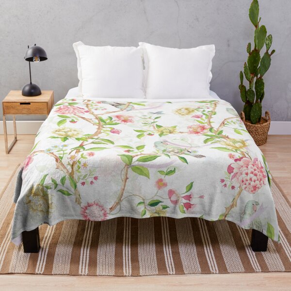 Item preview,  chinoiserie with Birds bows and rose flowers Nightgarden designed and sold by UtArt.