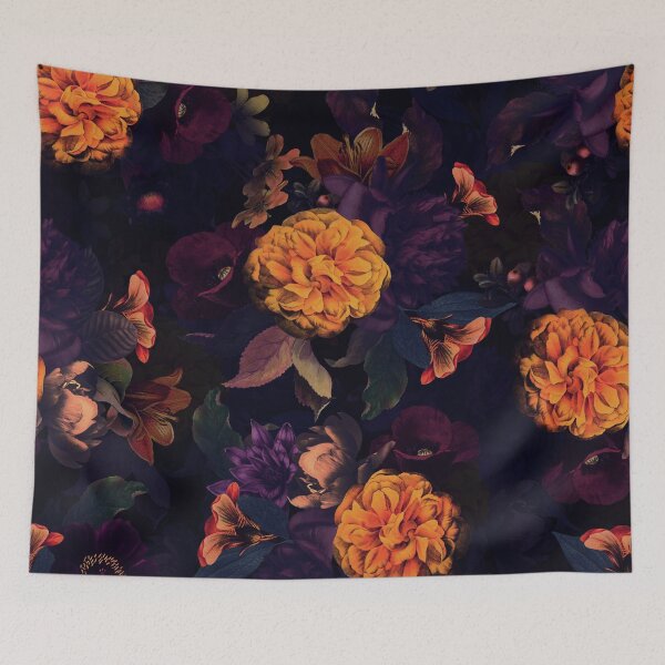 Item preview, Lush Baroque Dark Flowers Botanical Night Garden Nightgarden designed and sold by UtArt.
