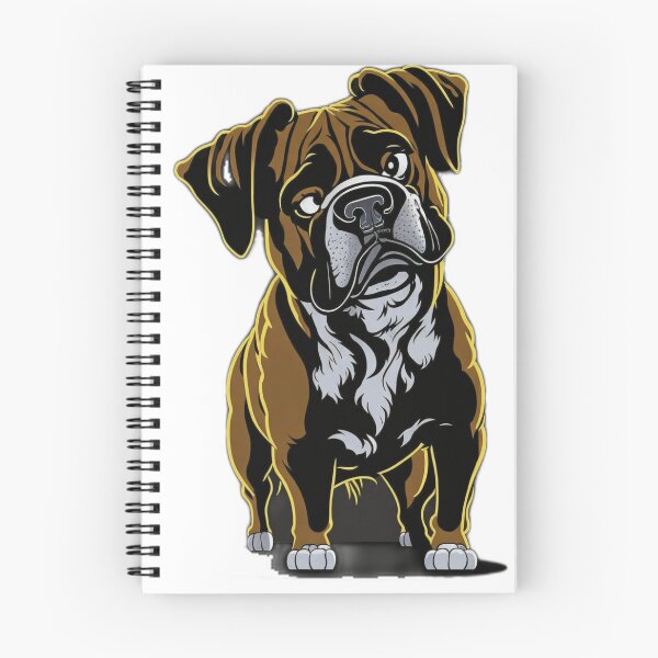 Artikelvorschau, Boxer-Karikatur entworfen und verkauft von AI-Pets.