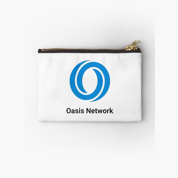 Item preview, Oasis Network ROSE Crypto Altcoin - Clean Vertical Black Text Logo with Blue Icon Variant 1 designed and sold by CryptoMoods.