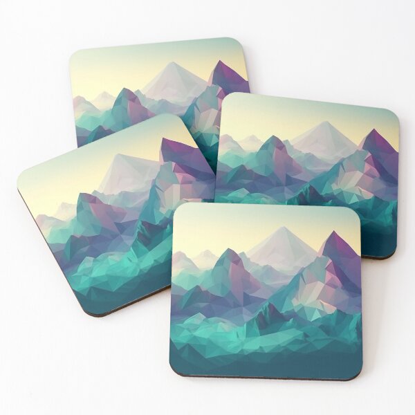 Item preview, Blue Polygon Mountain Range | Hike Camper Art designed and sold by JFFStore.