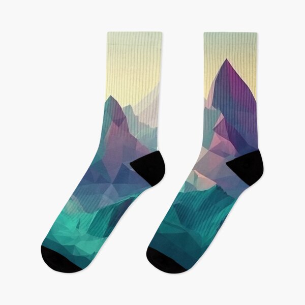 Item preview, Blue Polygon Mountain Range | Hike Camper Art designed and sold by JFFStore.