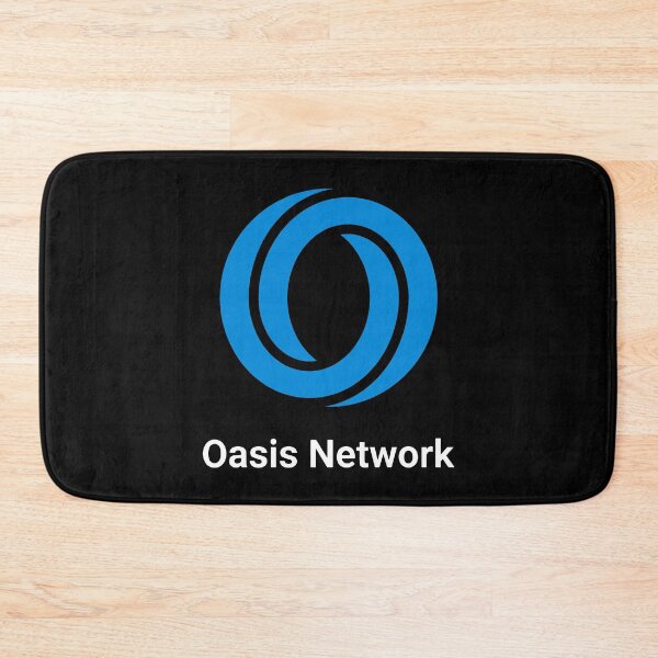 Item preview, Oasis Network ROSE Crypto Altcoin - Clean Vertical White Text Logo with Blue Icon Variant 1 designed and sold by CryptoMoods.