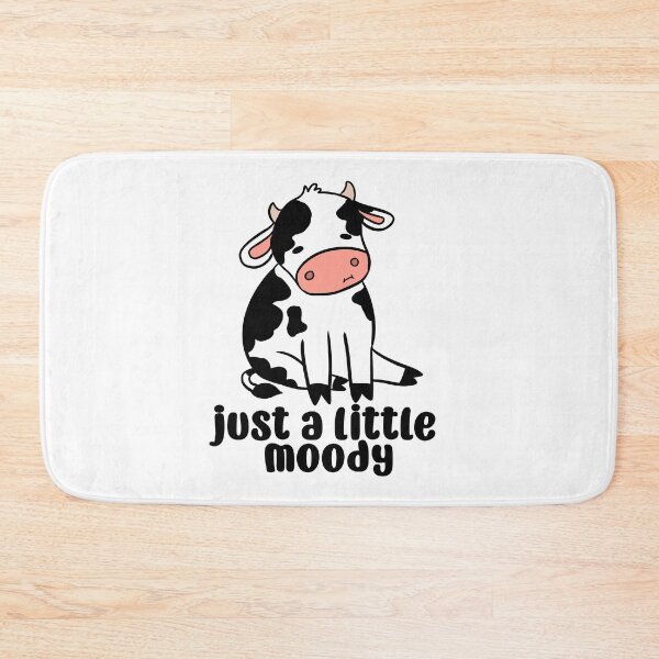 Item preview, Just a little moody a funny and cute cow pun designed and sold by Yarafantasyart.