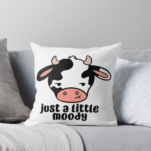 Item preview, Just a little moody a funny and cute cow pun designed and sold by Yarafantasyart.