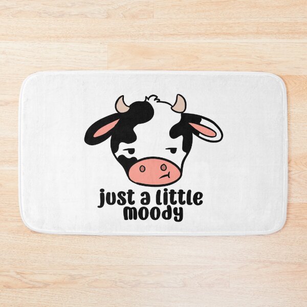 Item preview, Just a little moody a funny and cute cow pun designed and sold by Yarafantasyart.