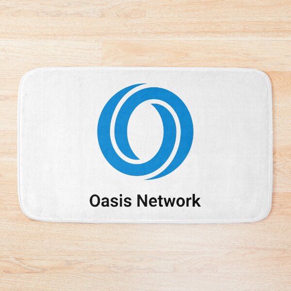 Item preview, Oasis Network ROSE Crypto Altcoin - Clean Vertical Black Text Logo with Blue Icon Variant 2 designed and sold by CryptoMoods.