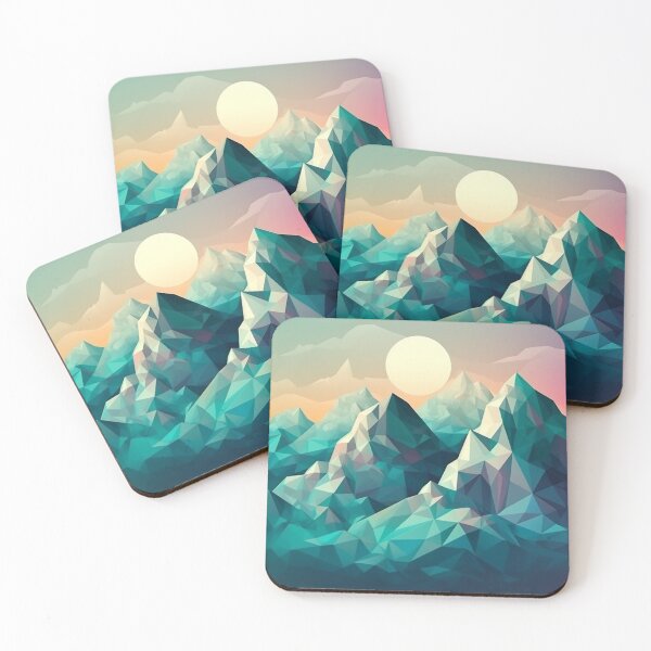 Item preview, Blue Polygon Mountain Range | Hike Camper Art designed and sold by JFFStore.