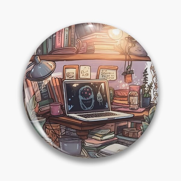 Item preview, cozy cute study room with fairy lights designed and sold by BabyDD.