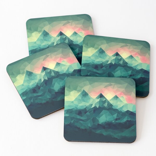 Item preview, Blue Polygon Mountain Range | Hike Camper Art designed and sold by JFFStore.