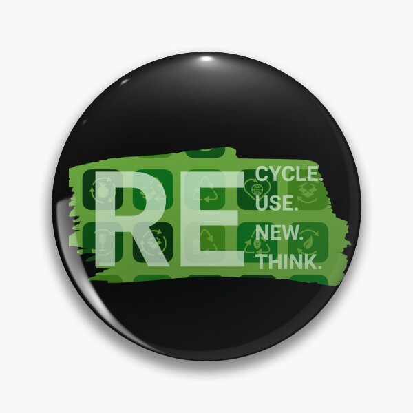 Item preview, Recycle Reuse Renew Rethink Crisis Environmental Activism RE cycle use new think designed and sold by AviationArtists.