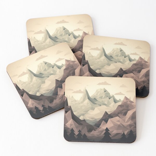 Item preview, Grey Polygon Mountain Range | Hike Camper Art designed and sold by JFFStore.