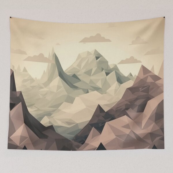 Item preview, Grey Polygon Mountain Range | Hike Camper Art designed and sold by JFFStore.