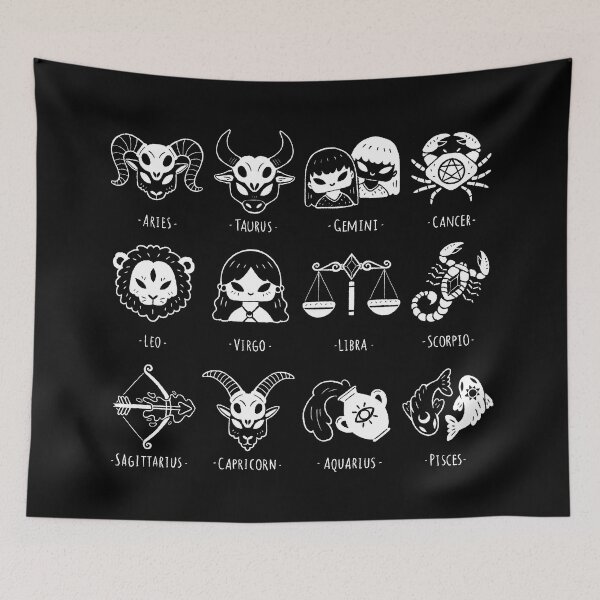 Item preview, Black Zodiac Signs designed and sold by xMorfina.