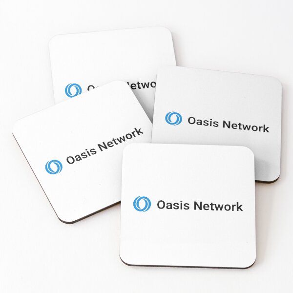 Item preview, Oasis Network ROSE Crypto Altcoin - Clean Horizontal Black Text Logo with Blue Icon Variant 1 designed and sold by CryptoMoods.