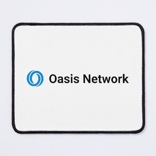 Item preview, Oasis Network ROSE Crypto Altcoin - Clean Horizontal Black Text Logo with Blue Icon Variant 1 designed and sold by CryptoMoods.