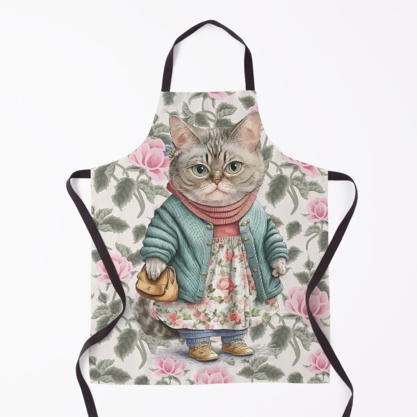 Artikelvorschau, Nette Großmutter-Katze mit rosa Blumenschutzblech entworfen und verkauft von tsuttles.