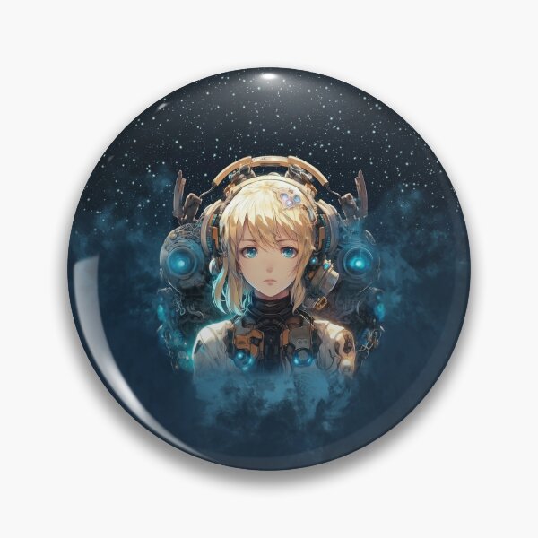 Item preview, Astronaut girl in a metal exoskeleton against the background of space and stars. designed and sold by Andrew Shishkin.