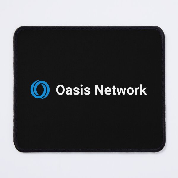 Item preview, Oasis Network ROSE Crypto Altcoin - Clean Horizontal White Text Logo with Blue Icon Variant 1 designed and sold by CryptoMoods.