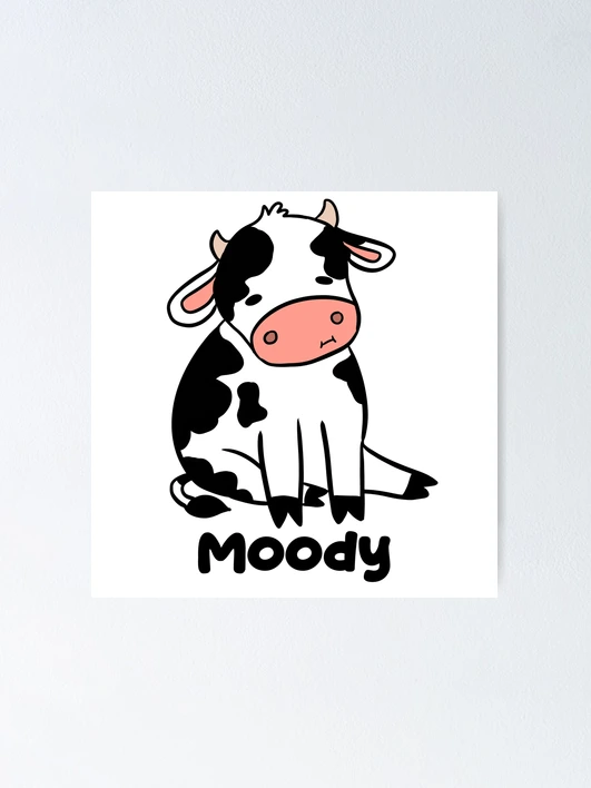 Inktastic Sorry, I'm a Bit Moody Today Cute Cow Pun Boys or