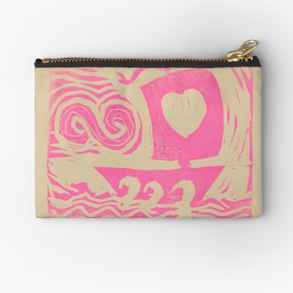 Love Sail...Boat in pink Zipper Pouch