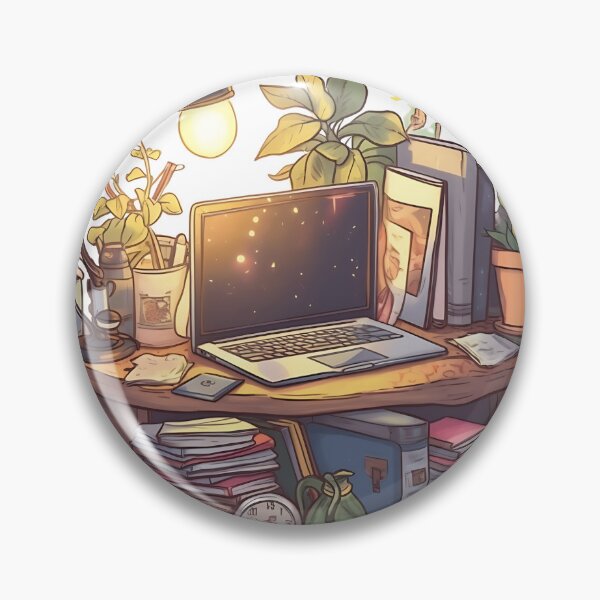 Item preview, cozy cute study room with fairy lights designed and sold by BabyDD.
