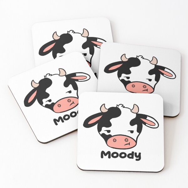 Item preview, Just a little moody a cute and funny moody cow  designed and sold by Yarafantasyart.