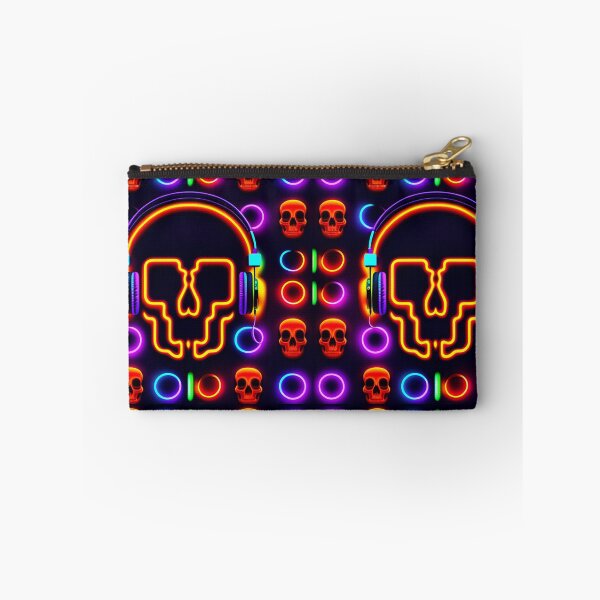 Item preview, Skull With Headphones In Neon designed and sold by artist-mac.