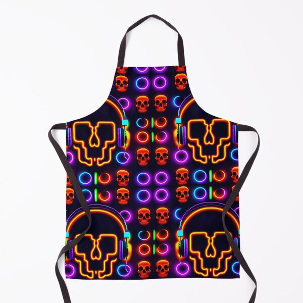 Item preview, Skull With Headphones In Neon designed and sold by artist-mac.