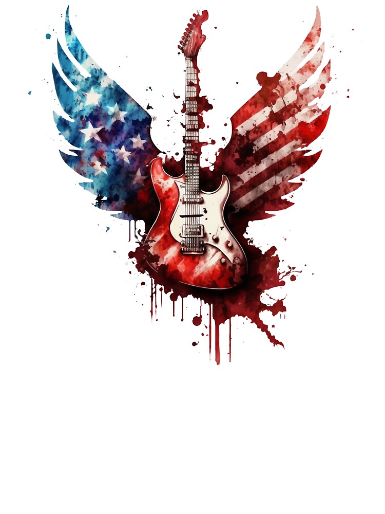 Rock'n Roll poster guitar graphic design tee art Poster