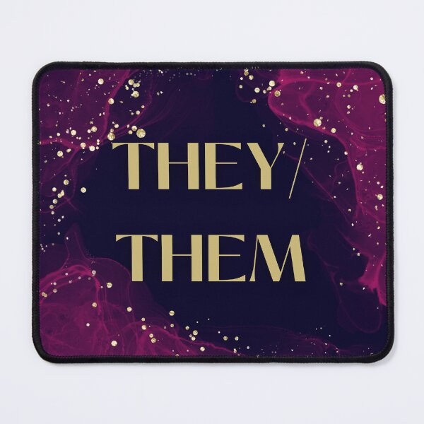 Item preview, Galaxy They/Them Pronouns designed and sold by Furia LGBTQ+ Accessories.