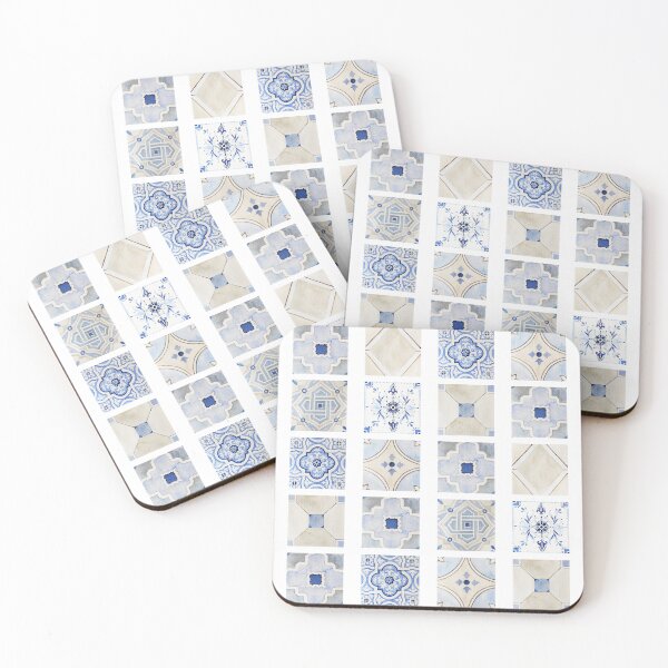 Item preview, mediterranean tiles watercolor, spanish tiles, turkish, greek designed and sold by mirtoth.