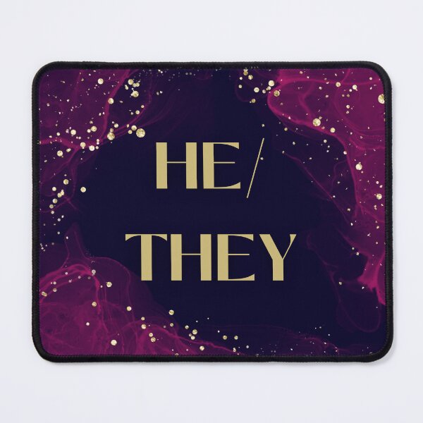 Item preview, Galaxy He/They Pronouns designed and sold by Furia LGBTQ+ Accessories.