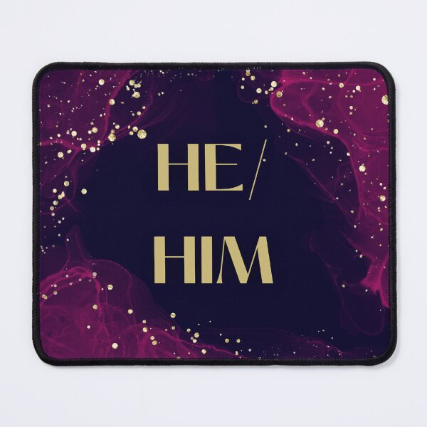 Item preview, Galaxy He/Him Pronouns designed and sold by Furia LGBTQ+ Accessories.
