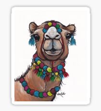 Camel with Tassels art, cute camel art Sticker