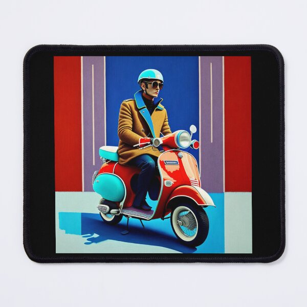 Item preview, Original Colourful Pop Art Painting of a Girl on a Scooter designed and sold by KALEIDOSCOPE UK.
