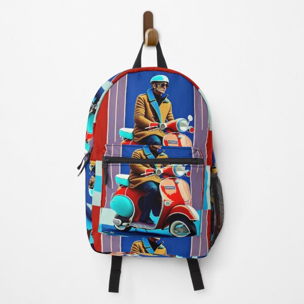 Item preview, Original Colourful Pop Art Painting of a Girl on a Scooter designed and sold by KALEIDOSCOPE UK.
