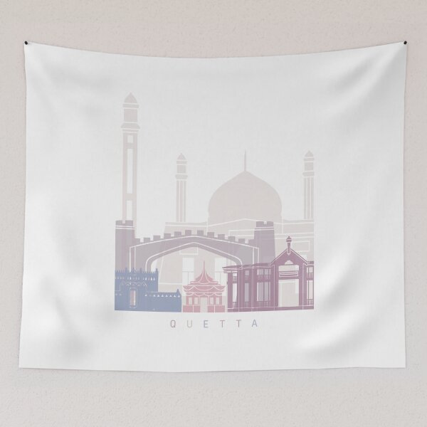Item preview, QUETTA SKYLINE POSTER PASTEL designed and sold by paulrommer.
