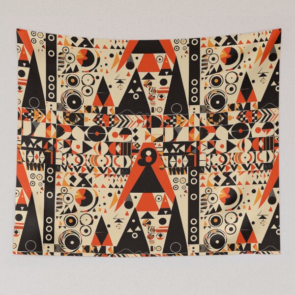Item preview, Minimalist Babylonian Sun God Design Pattern designed and sold by Juuskus.