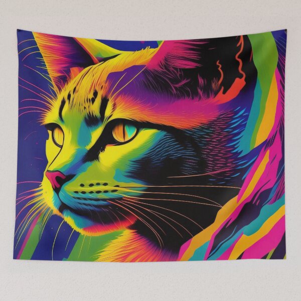 Item preview,  Colorful Swirl Cat by Perceptual Paradox Creations designed and sold by hobbit73.