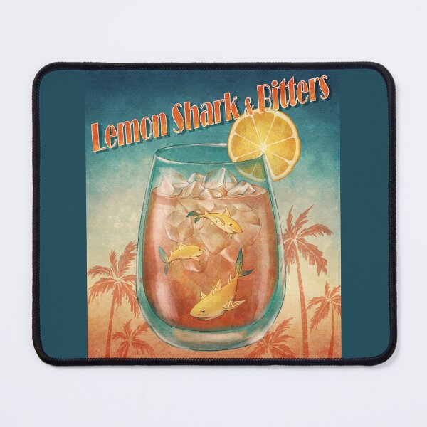 Item preview, Lemon Shark and Bitters food poster designed and sold by Mazarineart.