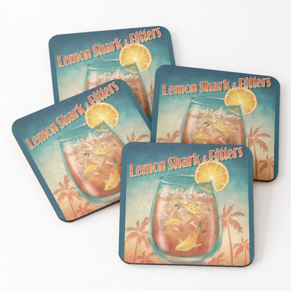Item preview, Lemon Shark and Bitters food poster designed and sold by Mazarineart.