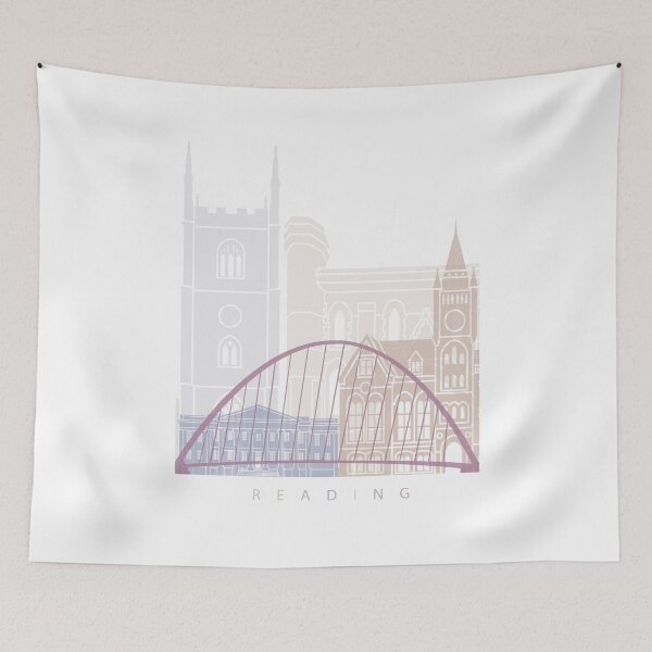 Item preview, READING SKYLINE POSTER PASTEL designed and sold by paulrommer.