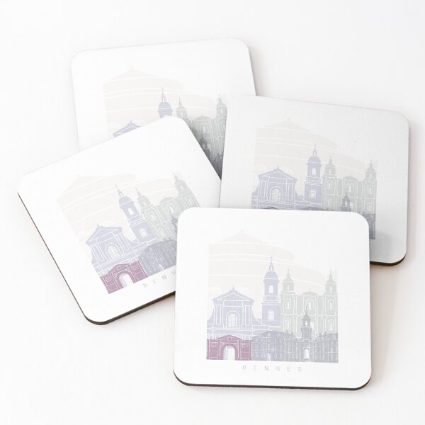 Item preview, RENNES  SKYLINE POSTER PASTEL designed and sold by paulrommer.