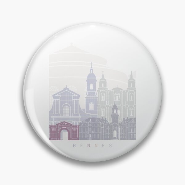 Item preview, RENNES  SKYLINE POSTER PASTEL designed and sold by paulrommer.