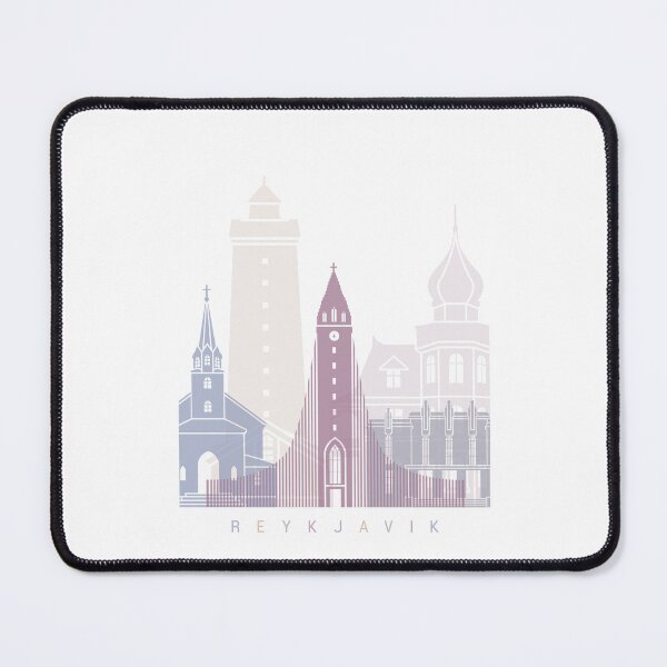 Item preview, REYKJAVIK SKYLINE POSTER PASTEL designed and sold by paulrommer.