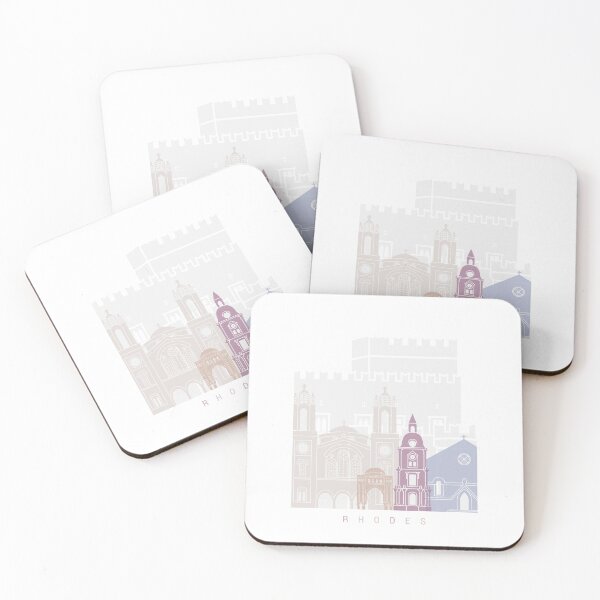 Item preview, RHODES SKYLINE POSTER PASTEL designed and sold by paulrommer.