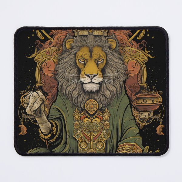 Item preview, rasta lion as medieval saint designed and sold by Bohabaz.