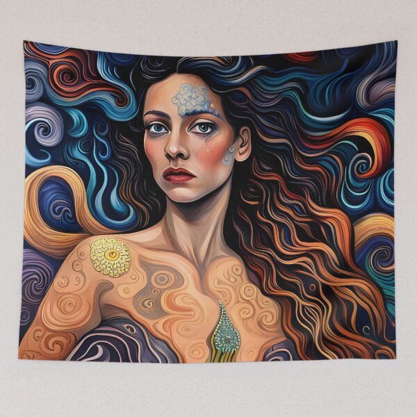 Item preview, Psychedelic portrait designed and sold by FineArtworld7.