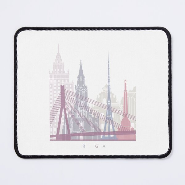 Item preview, RIGA SKYLINE POSTER PASTEL designed and sold by paulrommer.